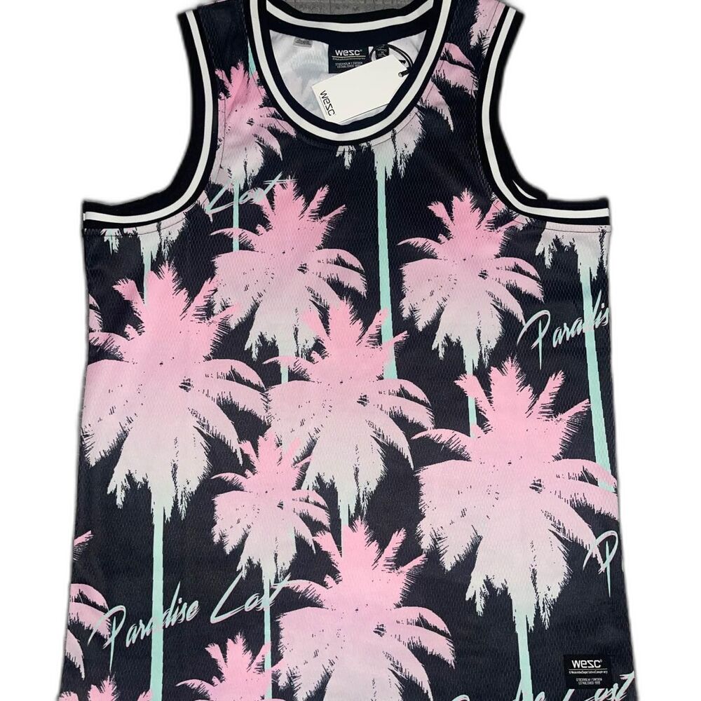 L - Lost Paradise unisex Athletic fit Basketball tank nice pink Mens L WMNS XL